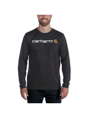 Carhartt 104107 l/s Signature Graphic T-Shirt - Carbon Heather