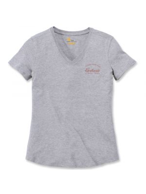 Carhartt 104227 Women's Lockhart Graphic T-Shirt - Heather Grey