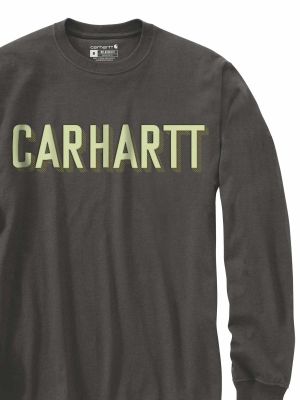 Carhartt 104891 Block Logo Graphic T-shirt Long Sleeve
