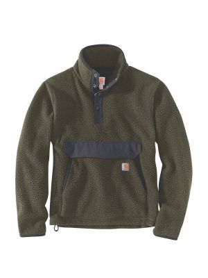 104991 Work Sweater Fleece Basil Heather G73 Carhartt 71Workx Front