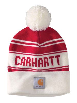 105168 Beanie Knit Pom Pom Cuffed Logo - Carhartt