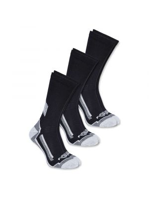 Carhartt A422-3 Force® Performance work crew sock 3-pair - Black