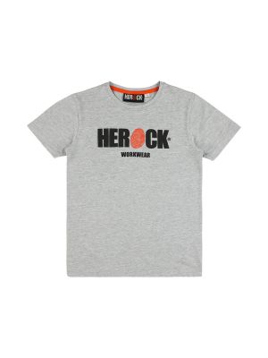 Herock Eni Kids Work T-shirt 23KTS2301LHG Light heather grey 71workx front