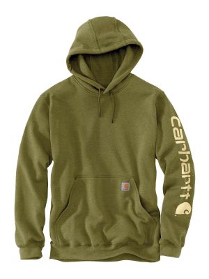 K288 Hoodie with Sleeve Logo Loose fit - Carhartt - G79 True Olive Heather - front