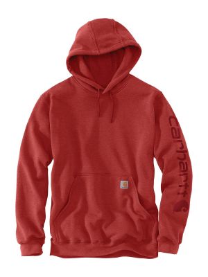 K288 Hoodie Sleeve Logo Loose fit Carhartt Chili Pepper Heather R66 71workx front