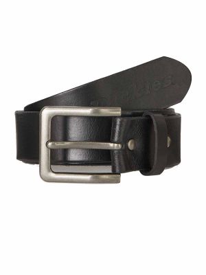 Leather Work Belt Black - Dickies - Front
