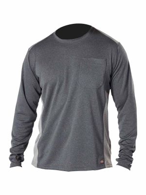 Long Sleeve Performance Temp IQ365 Work T-Shirt Knit Black - Dickies - Front