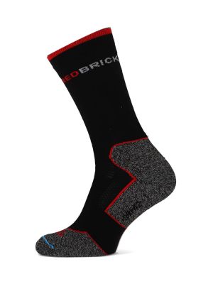 Redbrick Work Socks Cool 25104 00.083.022 Black Red 71workx front