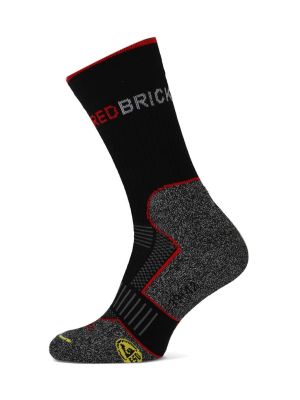 Redbrick Work Socks ESD 25102 00.083.020 Black Red 71workx front