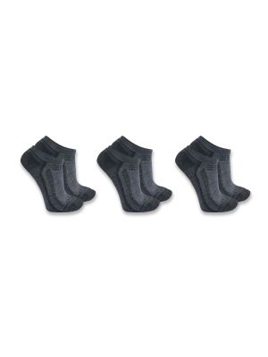 SL3283M Work Socks Force Midweight Low 3-pack Charcoal CHR Carhartt 71workx front