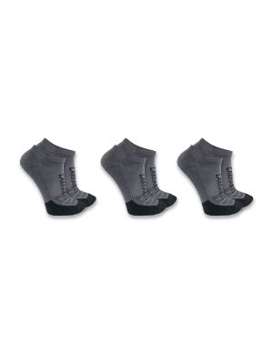 SL9953M Work Socks Logo Force Midweight Low 3-pack Carbon Heather CRH Carhartt 71workx front