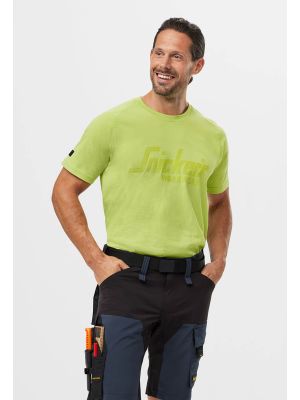 Snickers 2590 Work T-shirt Logo - Lime