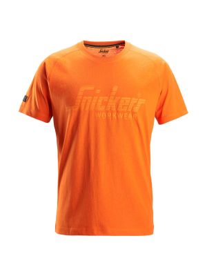 Snickers 2590 Work T-shirt Logo 71workx Warm Orange 4100 front