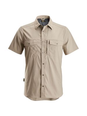 Snickers 8520 Work Shirt Short Sleeve LiteWork 71Workx Khaki 2000 front