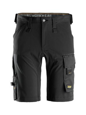 Snickers Work Shorts 4-Way Stretch 6173 71Workx Black 0404 front