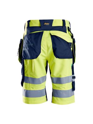 Snickers Work Shorts High Vis 6933 - Yellow Navy