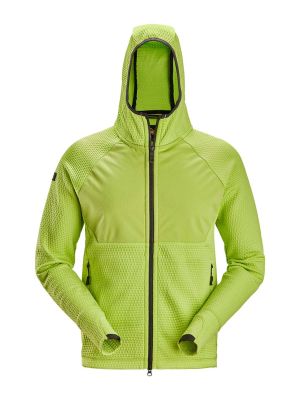 Snickers Midlayer Hoodie with Zipper 8405 71Workx Lime 2525 front