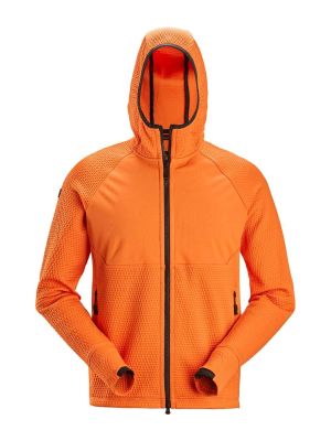 Snickers Midlayer Hoodie with Zipper 8405 71Workx Warm Orange 4141 front