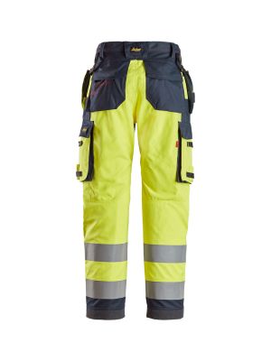 Snickers Work Trouser High Vis 6261 - Yellow Navy
