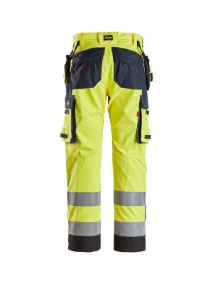 Snickers Work Trouser High Vis 6264 - Yellow Navy