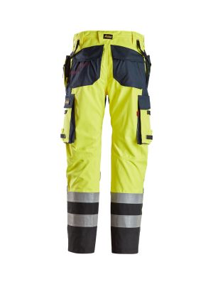 Snickers Work Trousers High Vis 6265 - Yellow Navy