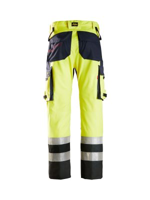 Snickers Work Trousers High Vis 6365 - Yellow Navy