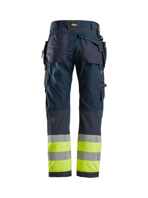 Snickers Work Trouser High Vis 6931 - Navy Yellow