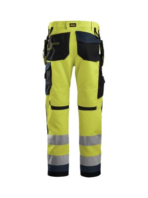 Snickers Work Trousers High Vis Holster Pockets 6230 - Navy