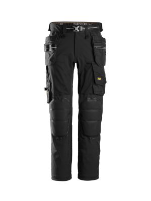 Snickers Work Trousers Including Knee Protectors 6590 71workx Black 0404 front