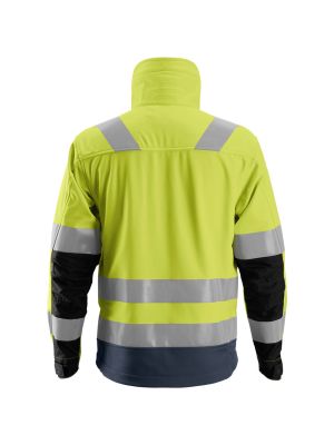 Snickers Work Jacket Softshell High Vis 1230 - Yellow Navy