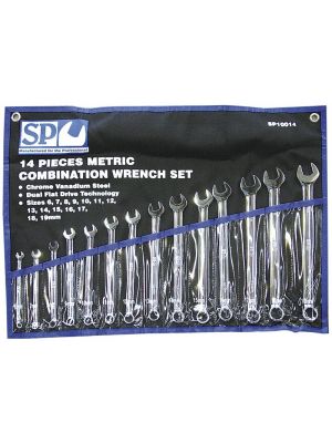 Combination Spanner Set 14pc Metric - SP Tools