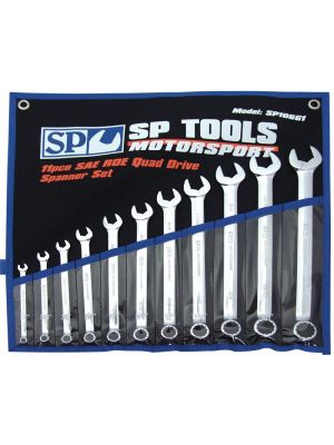 Quad Drive Spanner Set 11pc SAE/ROE | SP Tools Motorsport series