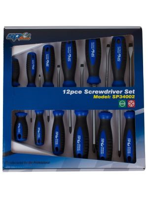 Screwdriver Set Phillips & Slotted 12pc - SP Tools