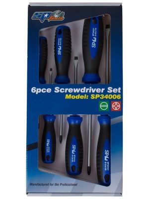 Screwdriver Set Phillips & Slotted 6pc - SP Tools