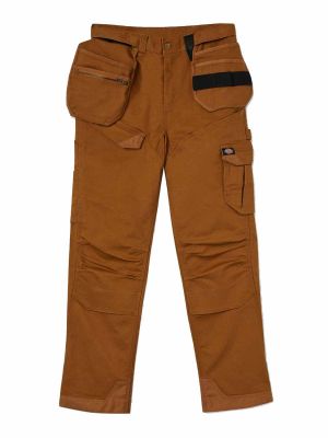 Tech Work Trousers Rinsed Brown Duck - Dickies - front