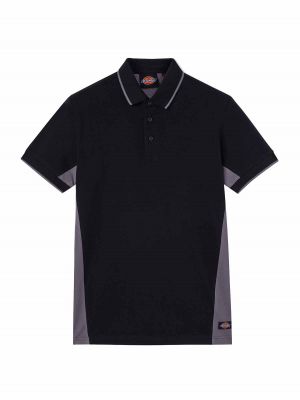 Two Tone Work Polo Grey/black - Dickies - front