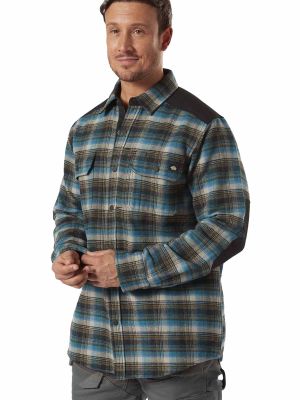 Work Shirt Flannel Heavyweight Dickies Southern Fall Plaid 71workx DK0A4Y6AE141 model front