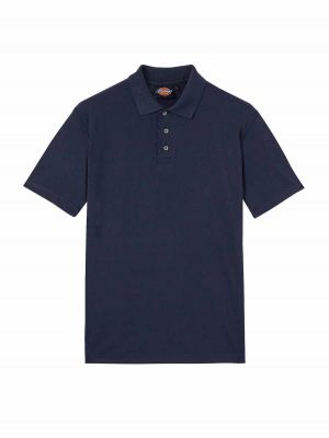 Work Polo Polycotton Navy Blue - Dickies - front