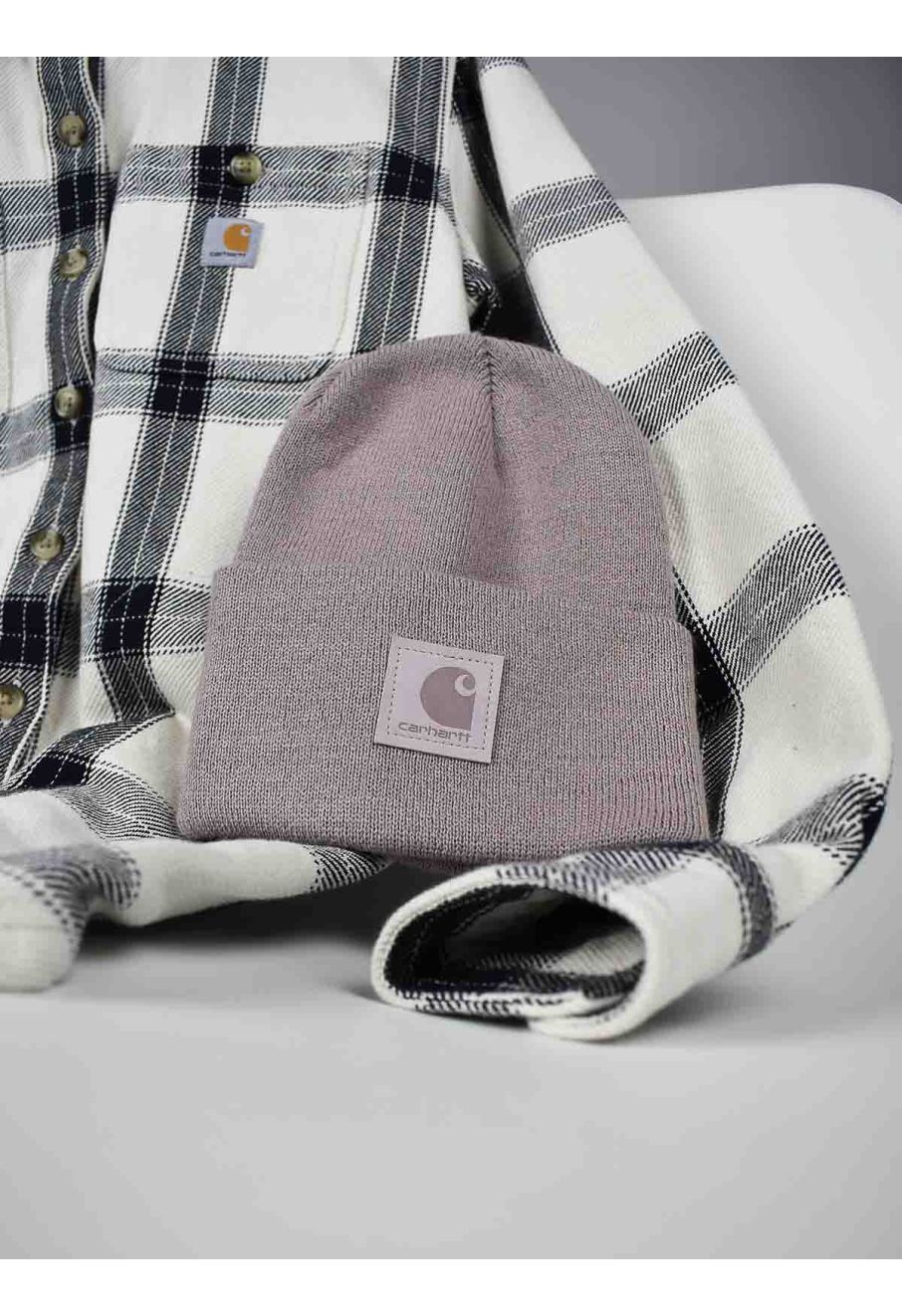 101070 Beanie Knit Black Label E42 Ash Violet Carhartt