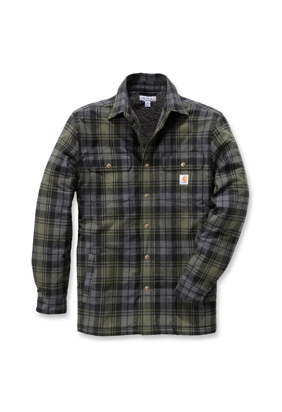 Carhartt hubbard sherpa lined shirt jacket hotsell