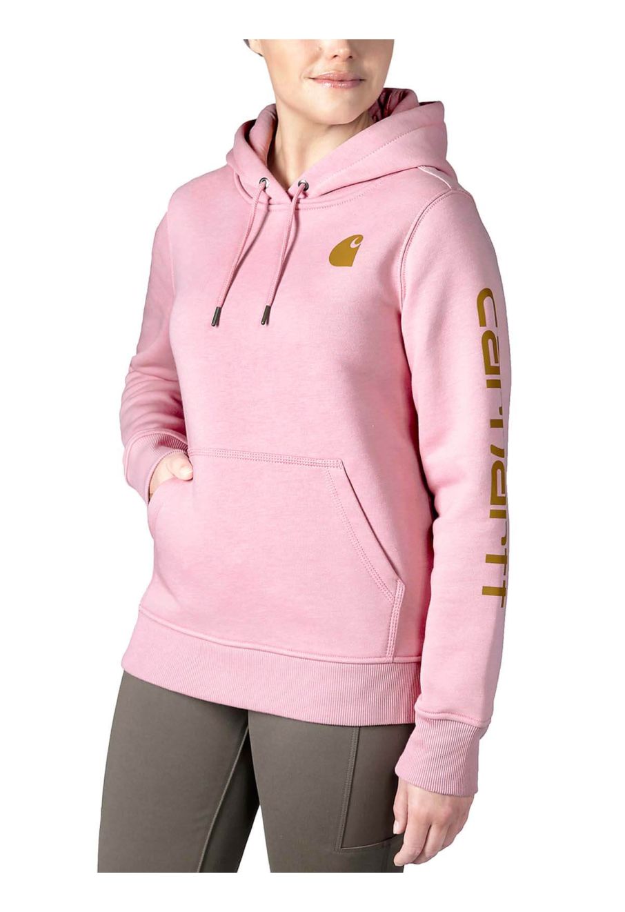 超格安価格 102791 Women Hoodie Sleeve Logo Carhartt Foxglove Heather V48 ジャケット・アウター