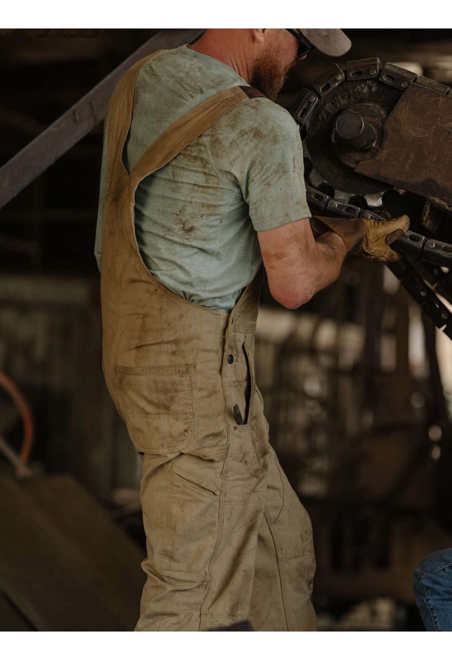102987 Bib Overall Canvas Stretch Rigby Rugged Flex Dark Khaki DKH Carhartt