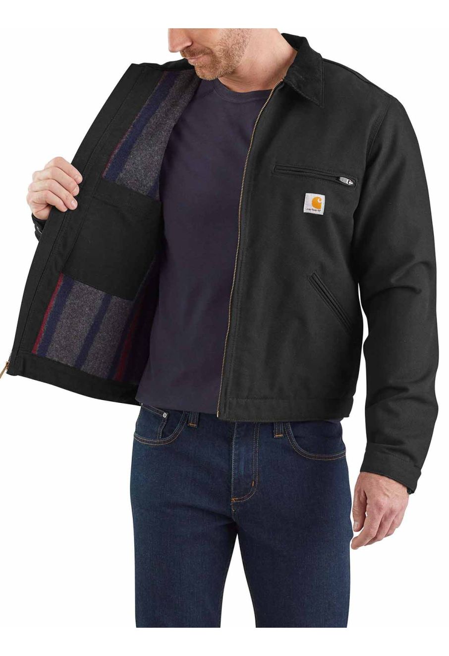 商品画像：Carhartt カーハート103828 DUCK BLANKET-LINED DETROIT JACKET 4