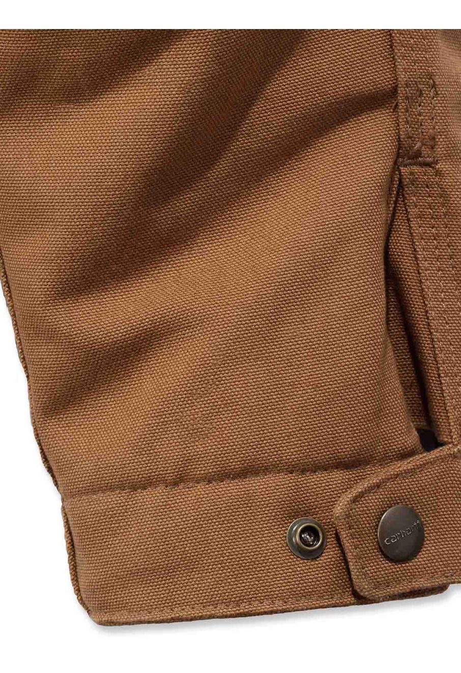 103828 Work Jacket Duck Detroit Fleece Lining - Carhartt Brown BRN