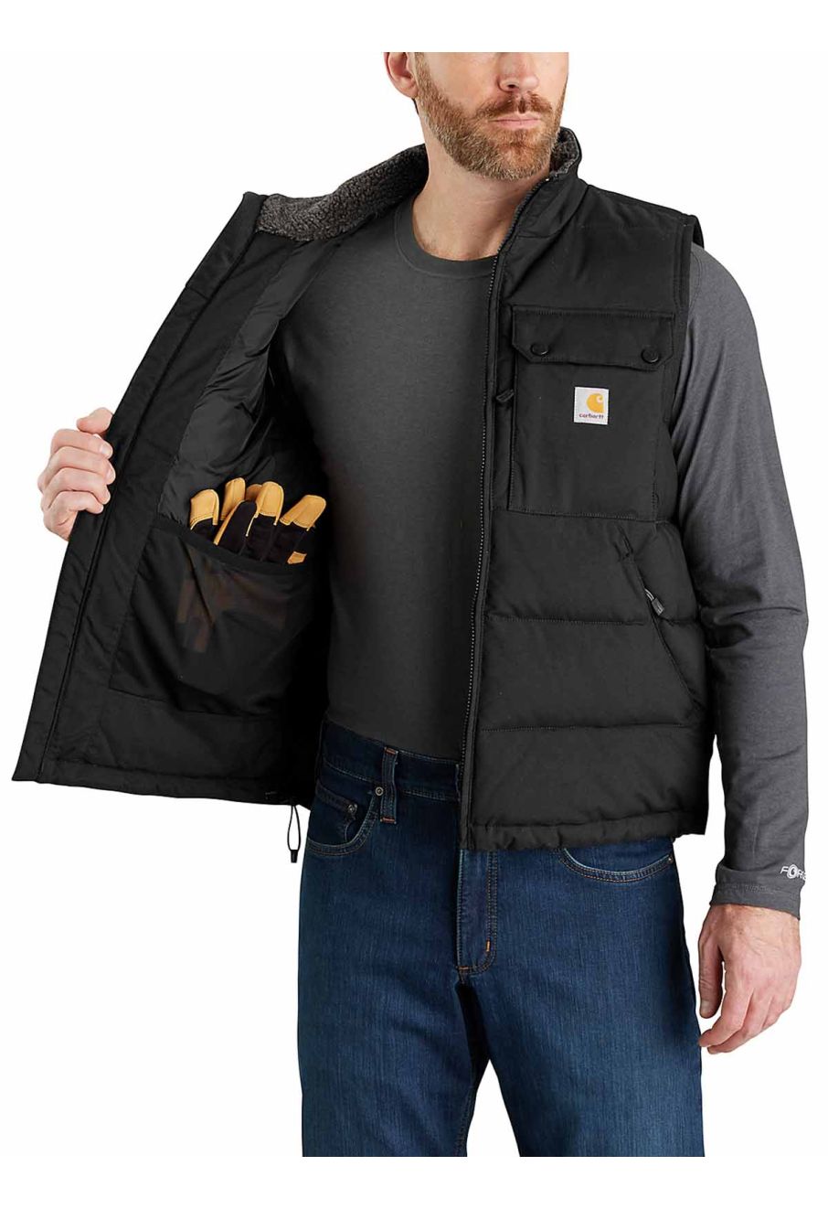 105475 Work Vest Montana Insulated Sherpa Carhartt - Black - XXL