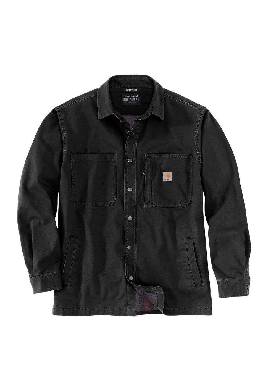 高評価レビュー Work 105532 Shirt N04 Black Fleece Canvas Stretch Jacket ジャケット・アウター