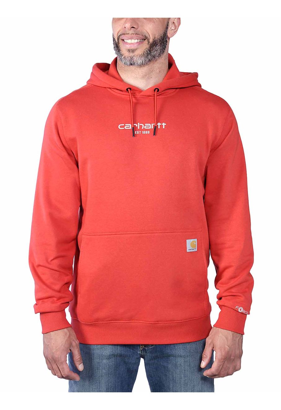 105569 Work Hoodie Force Logo Graphic Carhartt Red Barn R83