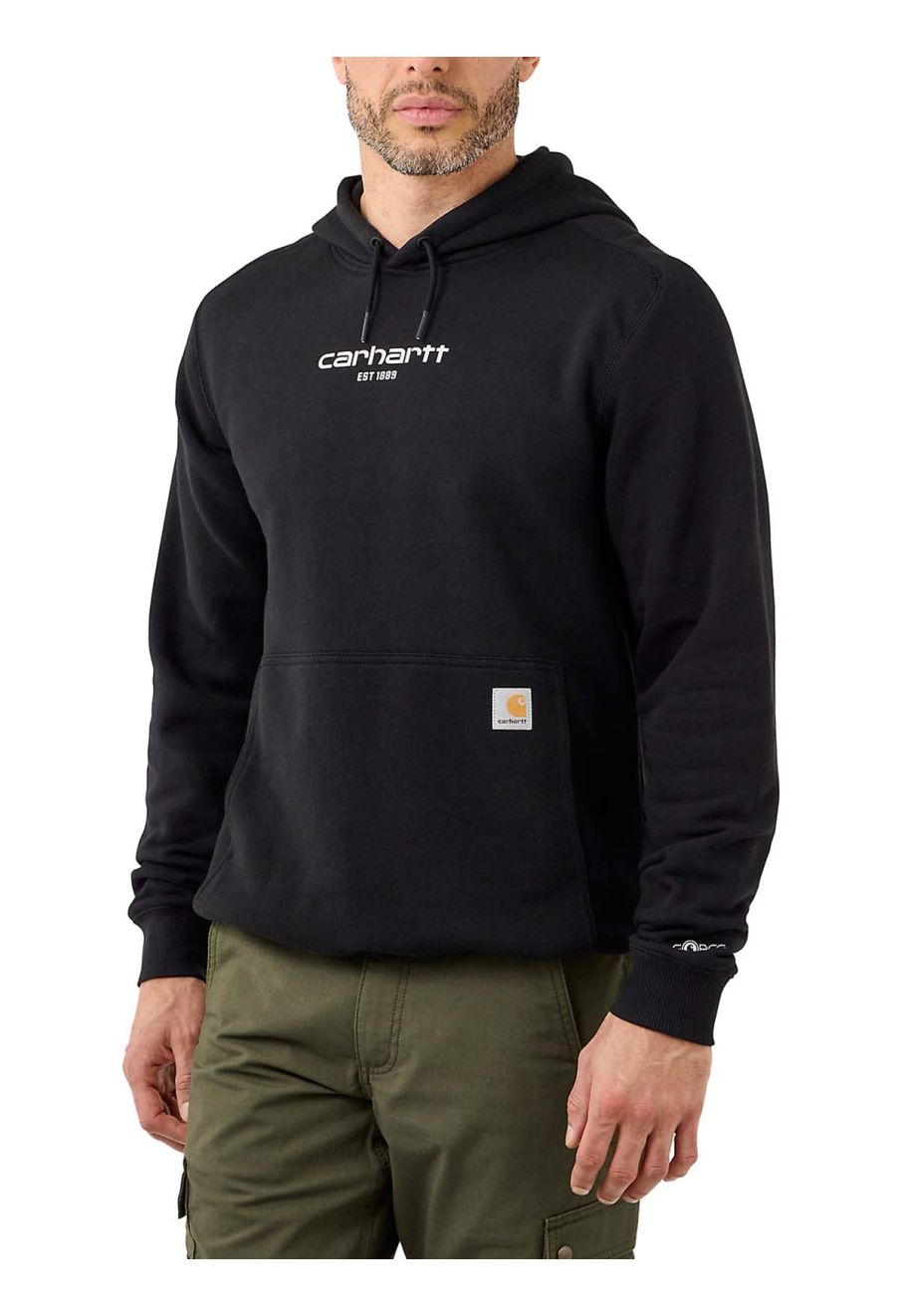 105569 Work Hoodie Force Logo Graphic Carhartt Black N04