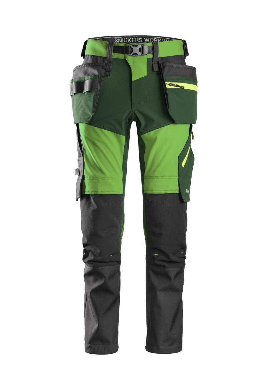 6940 Work trousers Softshell Stretch Flexiwork Snickers Green 3739
