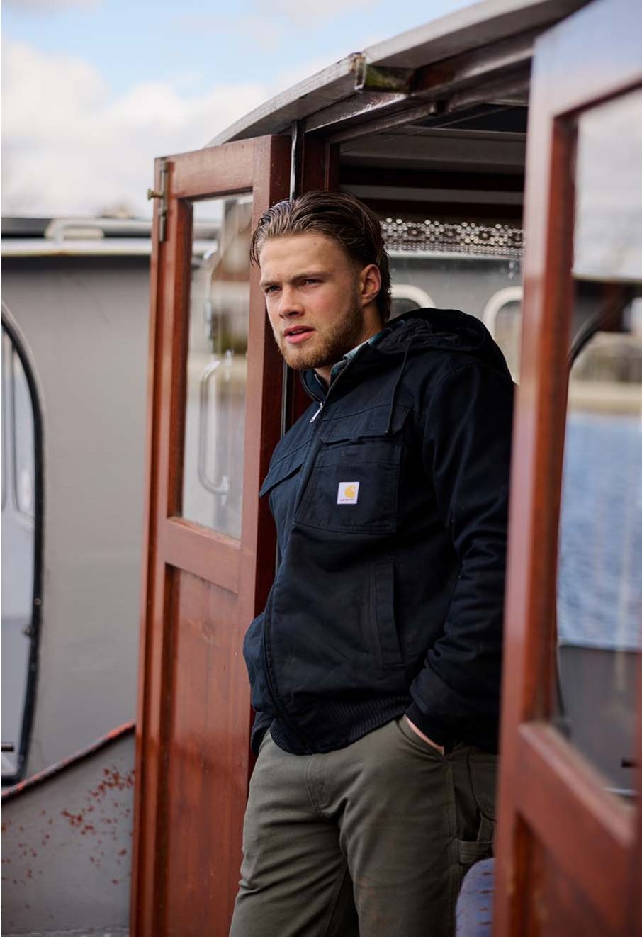 Carhartt 106980 Work Jacket Duck Bartlett Wind Fighter ⭐️